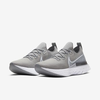 Nike React Infinity Run Flyknit - Férfi Túracipő - Szürke/Szürke/Metal Titán/Fehér